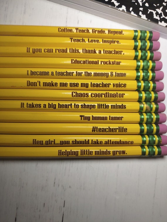 Funny Pencils for Teachers - One Dozen