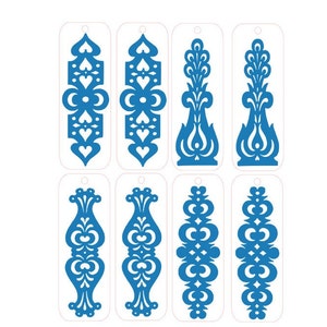 SVG, Laser Cut File, Engraved Rectangle Geometric Dangle Earring Bundle 4 Cut File, Instant Download, Glowforge Ready