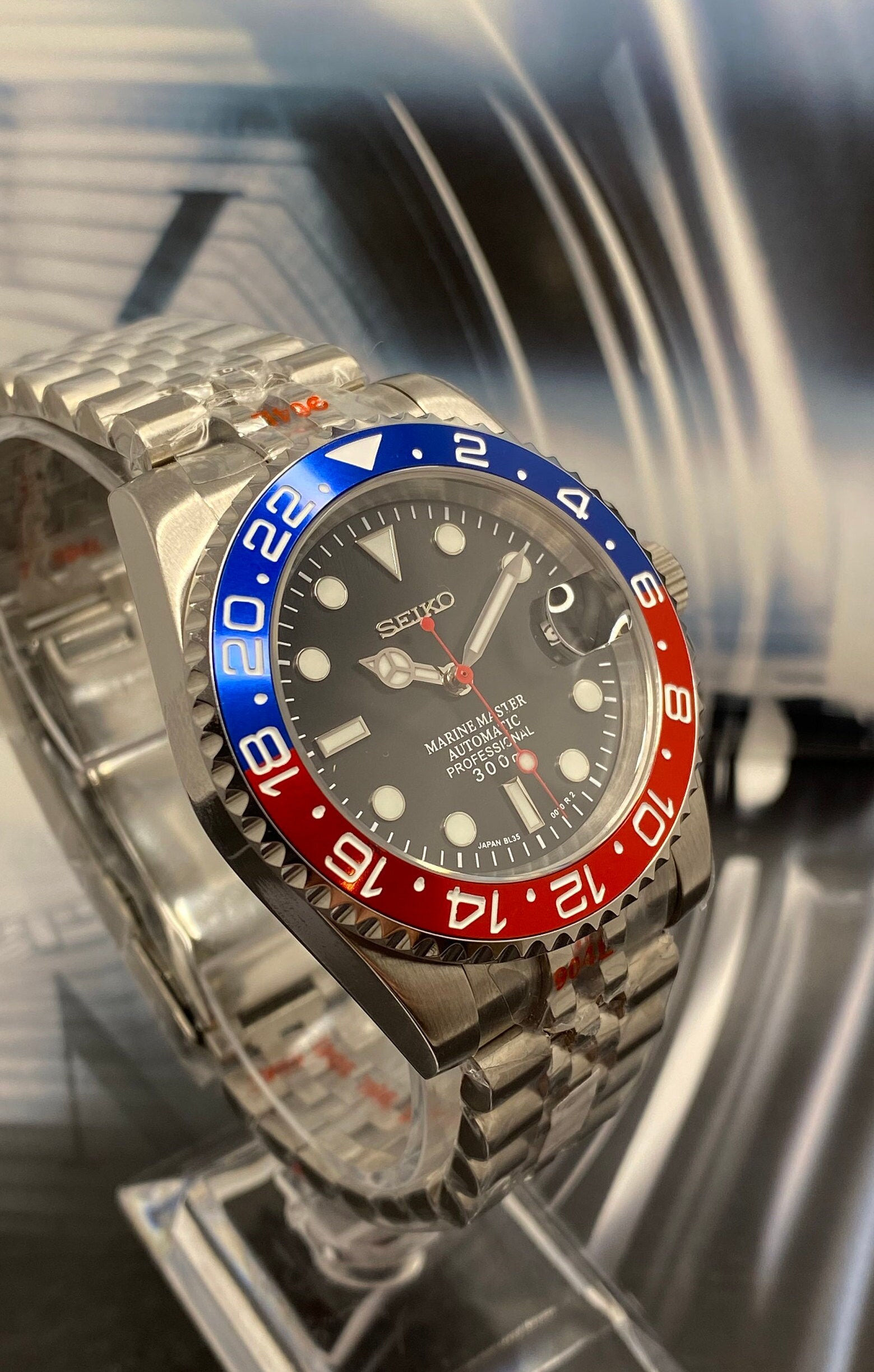 Seiko Mod Pepsi Submariner GMT Custom 