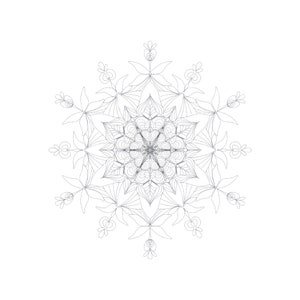 A4 Colouring Love Floral Mandala printable PDF colouring sheet