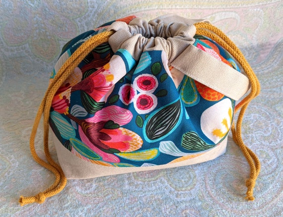 Project Bag Knitting Bag Crochet Bag Craft Bush Flora - Etsy