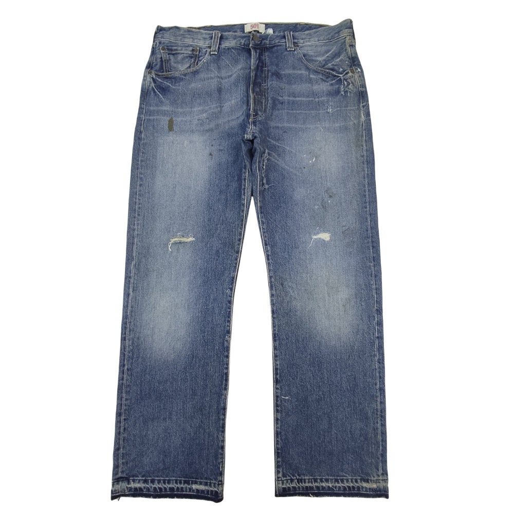 38 X 32 Release Hem Thunder Blue Jeans 