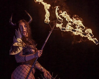 Fire Scythe Prop | Foldable Kevlar Blade for Performers & Dancers