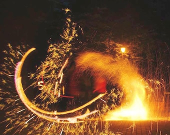 Pyro POI - Pair *** Travel Friendly *** Gift for Performers Circus Artist Flow Fire Light Prop