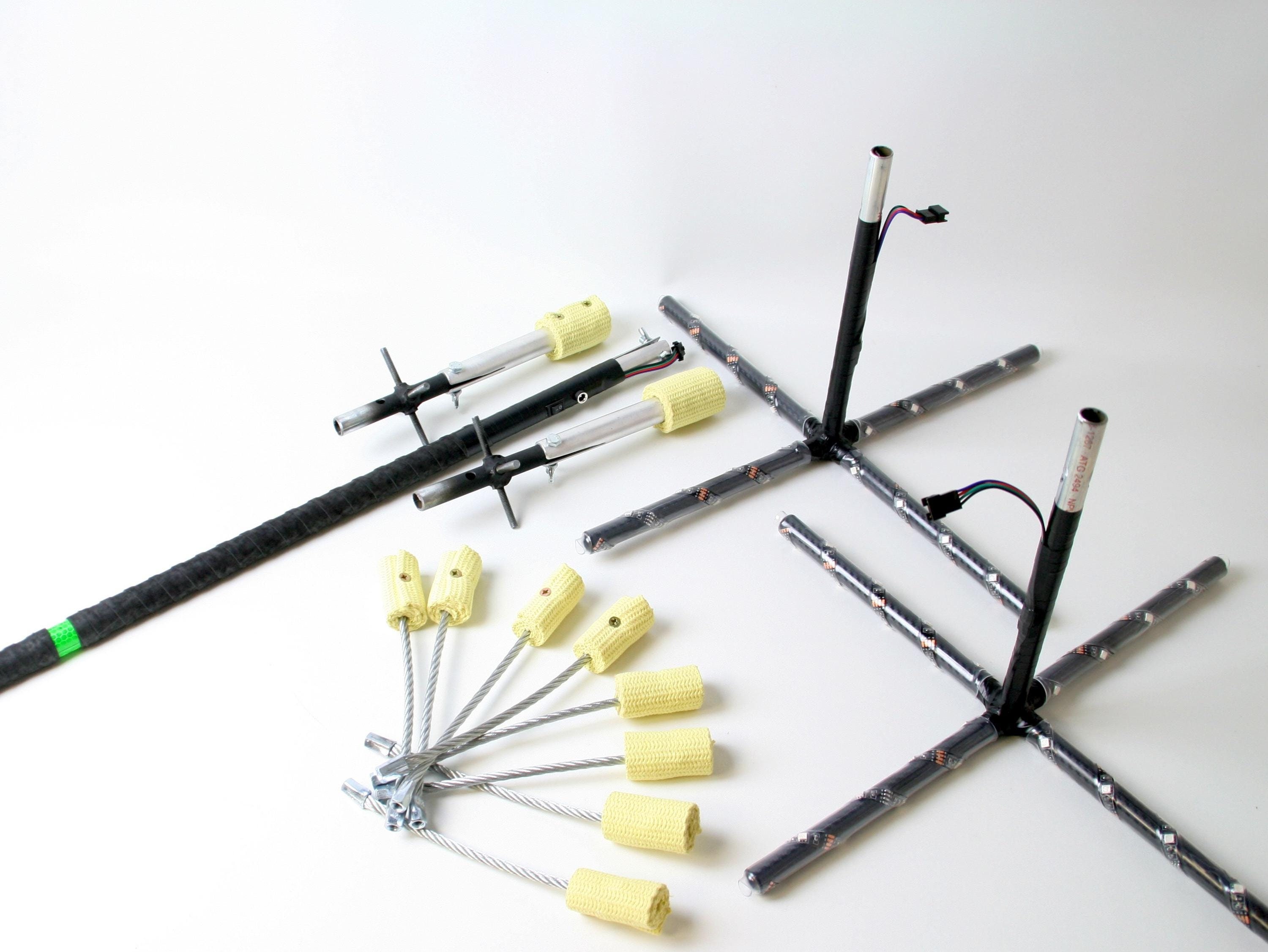 2in1 Dragon Staff Multicolor LED and fire /// VIDEO /// Colapsible Travel Staff * Practice and Preformers