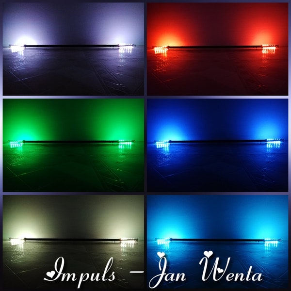 Multicolour LED Stick - Conntact LED Staff *** 22 dynamic modes, 20 static colors *** flow light prop for contact performers