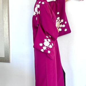 Silk Antique Kimono, Long Kimono, Vintage kimono, Japanese kimono, embroidered kimono, Model K221