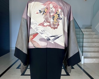 Herren Haori, japanischer Haori, Haori-Jacke, Unisex-Haori, Vintage Haori, Herren-Kimonojacke, Modell H251003, japanische Jacke
