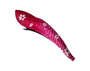 Pink Hair Claw, Hair clip, alligator clip, Satomi Clip, Japanese Hair clip, kimono hair clip, pelican hair clip, crocodile hair Clip