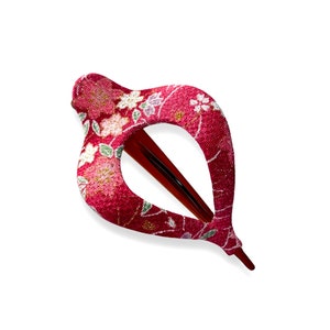 Hair clip, Thick hair clip, Kimono Hair, Japanese style, Hair claw, Satomi Clip, Sakura print, cherry blossom