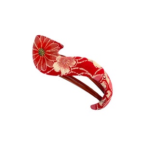 Satomi Hair Clíp, S shape, Japanese clip, Kimono hair clip, Red Clip, barrette clip, hair clip, hair claw, hair accessory