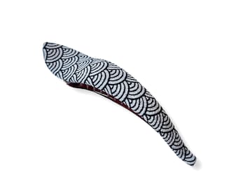 Hair clip, alligator clip, Satomi Clip, Japanese Hair clip, kimono hair clip, chirimen hair clip, crocodile hair Clip, geometric print