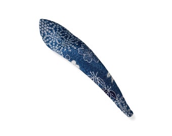 Hair clip, alligator clip, Satomi Clip, Japanese Hair clip, kimono hair clip, chirimen hair clip, crocodile hair Clip, indigo blue clip