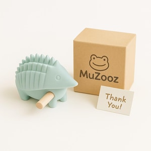 3D Printed Hedgehog Guiro – Musical Animal Percussion Toy | Handcrafted Sound Gift | Eco-Friendly Collectible by MuZooz™