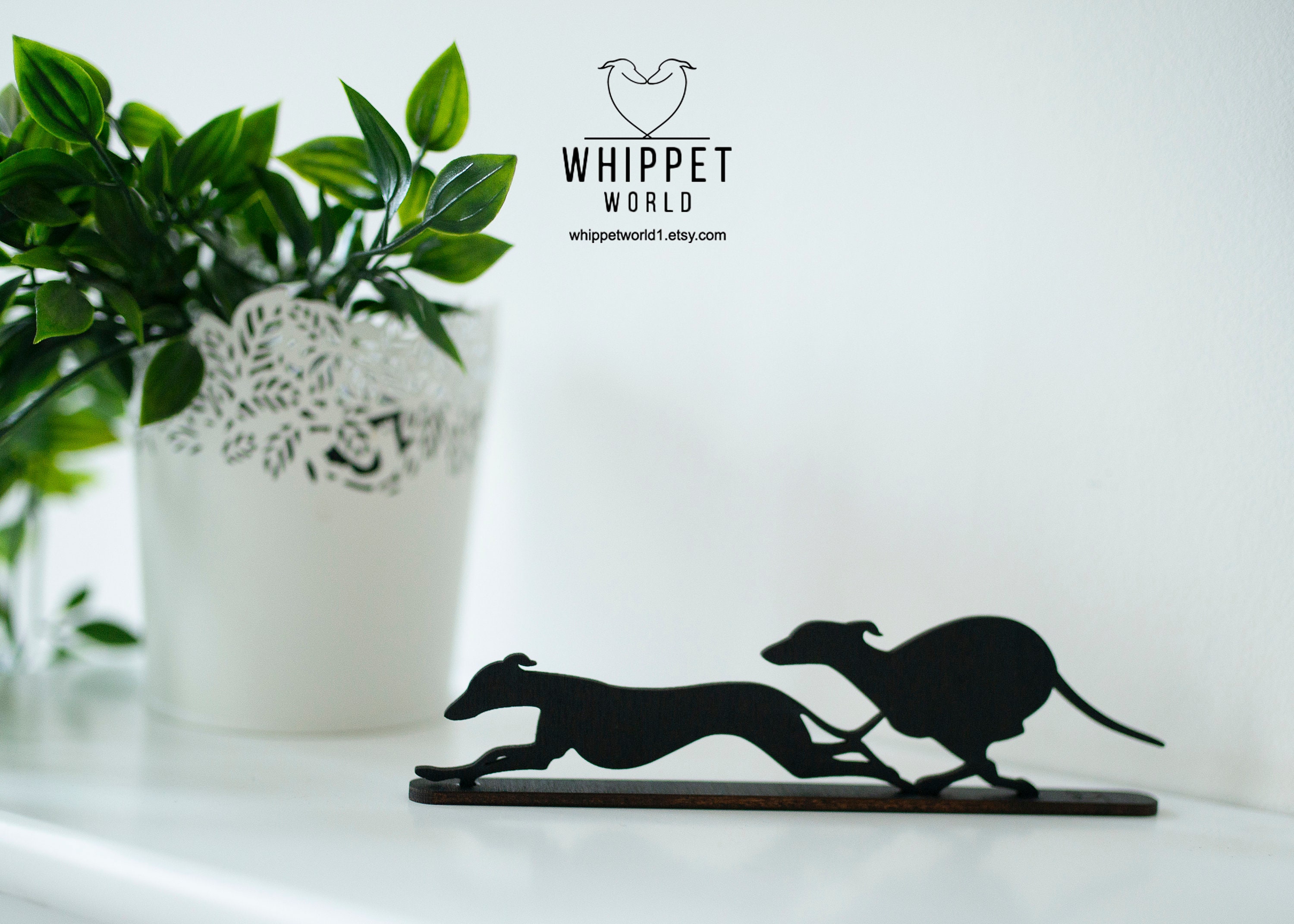 ウィペット　置物　Christina Cummings  イギリス製 WhippetWorld1 - Etsy