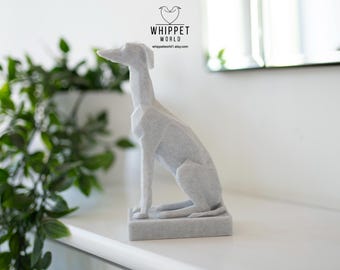 3D Printed Sighthound Figurine: Whippet, Greyhound, Lurcher Dog Statue