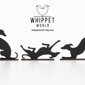 Acrylic Whippet Ornaments: Whippet Greyhound Decor. Set of 5 dogs for door frames image 8