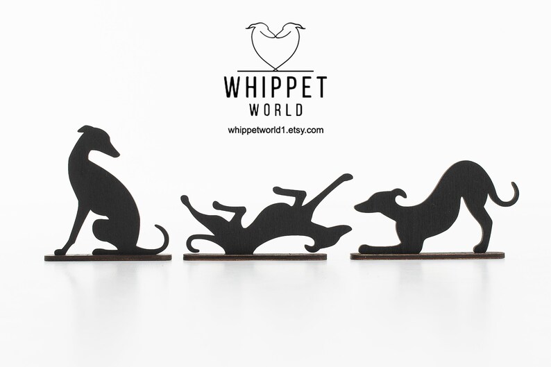 Acrylic Whippet Ornaments: Whippet Greyhound Decor. Set of 5 dogs for door frames image 8
