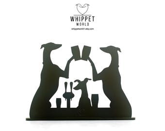 Whippet Greyhound Beer Ornament: Unique Acrylic Silhouette Gift