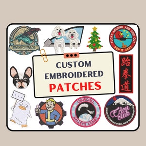 Custom Embroidered Patches - Animals, Logos, Photos, illustrations and more