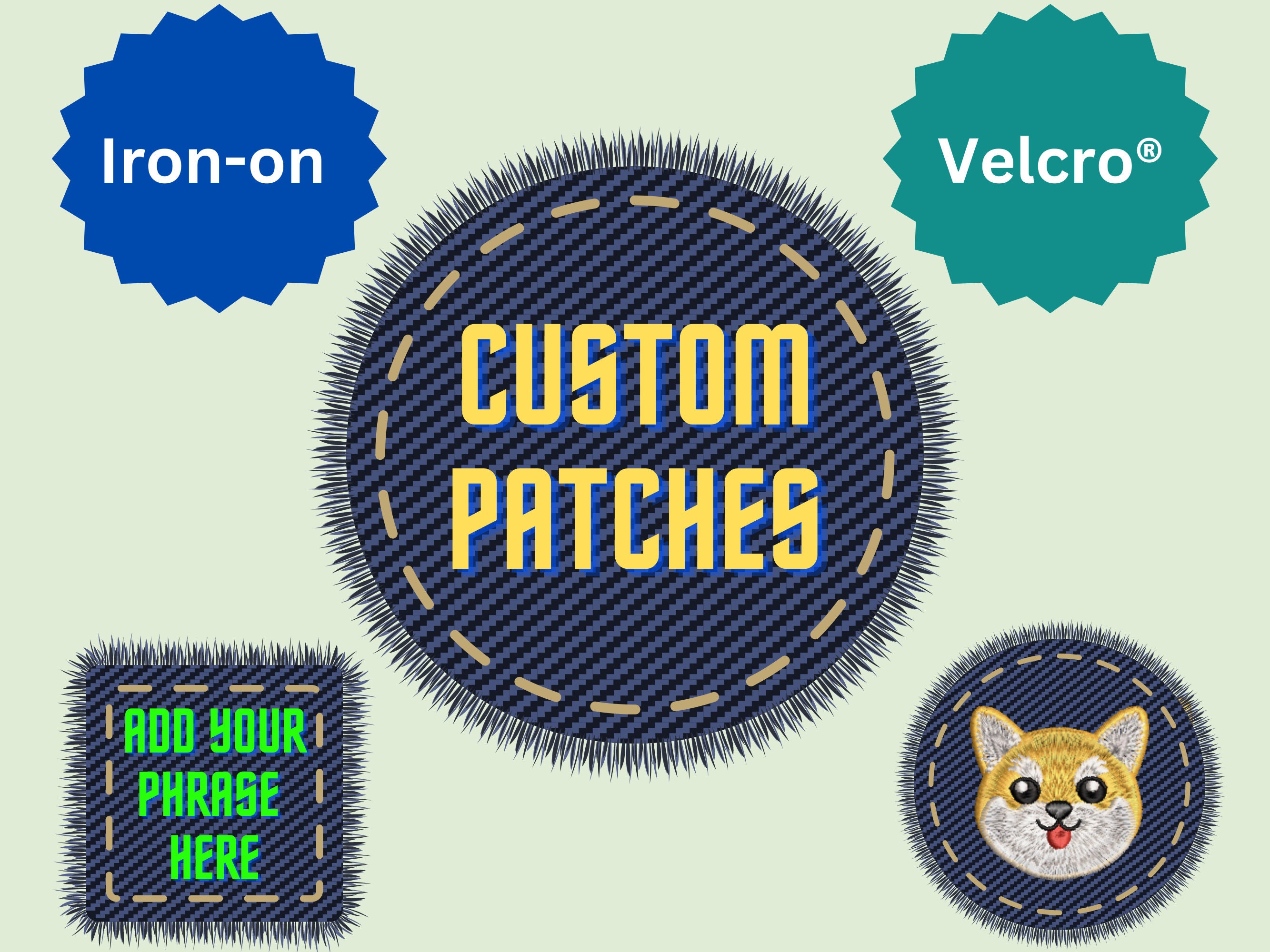 Patch velcro avec imprimé représentant le drapeau français avec