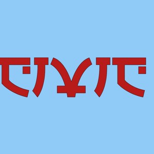 May include: Red stylized text that reads "CIVIC" on a light blue background. The letters are blocky and modern in design. The image is simple and clean, with a focus on the text.
