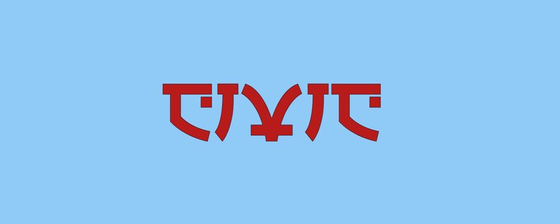 May include: Red stylized text that reads "CIVIC" on a light blue background. The letters are blocky and modern in design. The image is simple and clean, with a focus on the text.