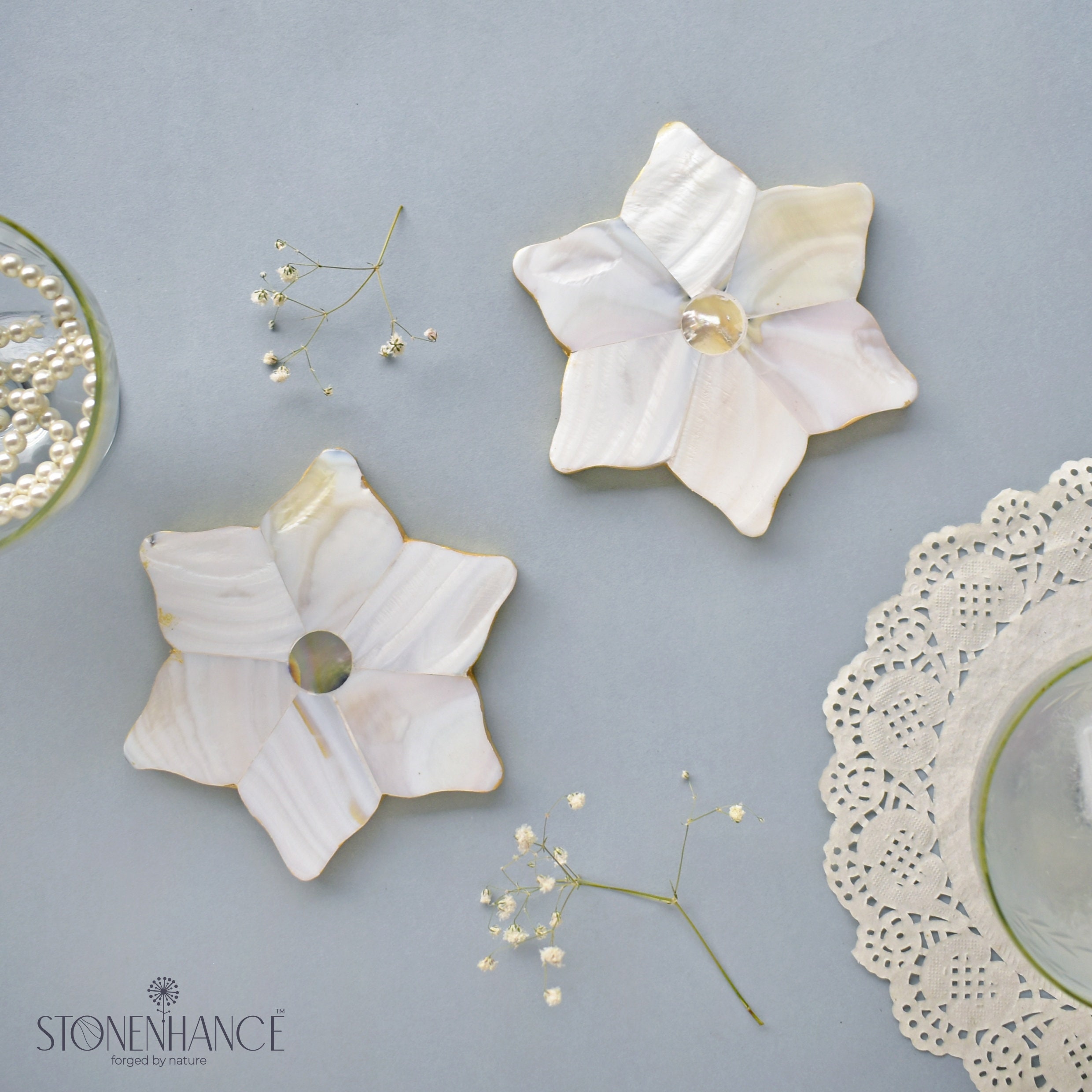 Pearl coasters best sale