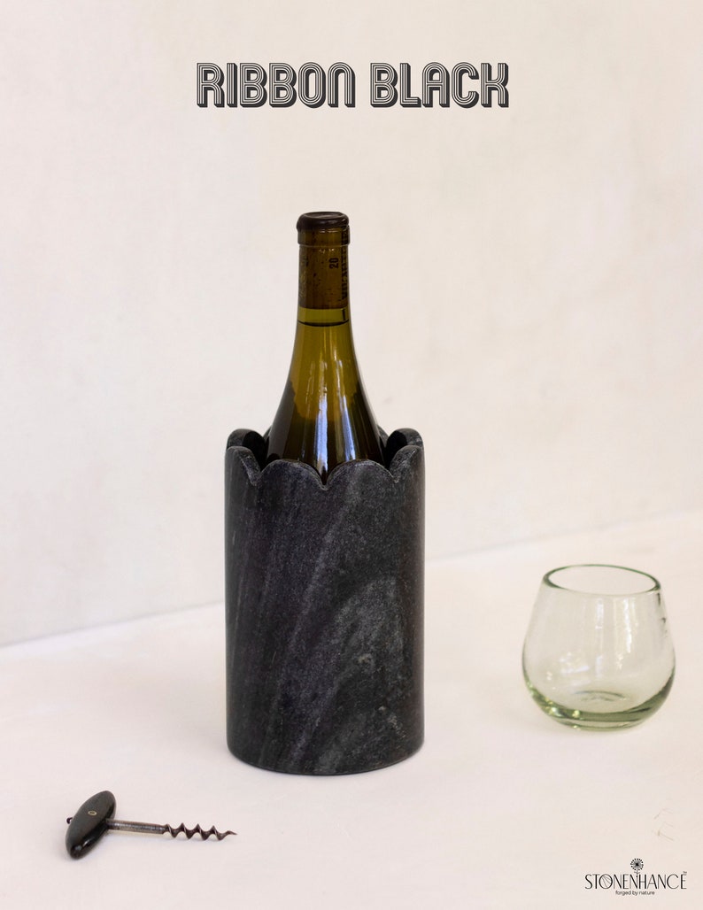 Marble Vase, Marble Holder, Limited Edition, Wine Chiller, Green Marble Wine Bottle Cooler, Wine Keeper, Gifts, Handmade Marble Vase, Holder image 4