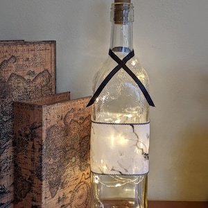 wine bottle lights/gifts/home decor/upcycled decor/lighted wine bottles/seasonal