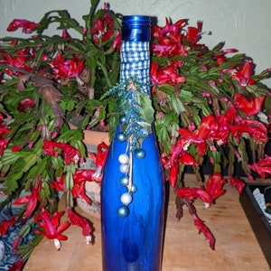 christmas wine bottle light/holiday bottle light/christmas gift/fairy lighted bottle/upcycled gift/gifts