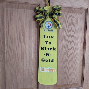 Pittsburgh themed painted fan blade wall, door decor,Steelers,Penguins,Pirates, hockey,football,baseball,sports,pgh home decor,sports decor