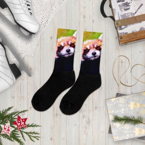 The Happy Red Panda Socks
