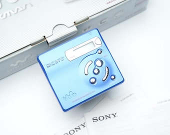 Sony MZ-R501 MiniDisc Walkman – recording MD Walkman – blauw – met doos en handleiding
