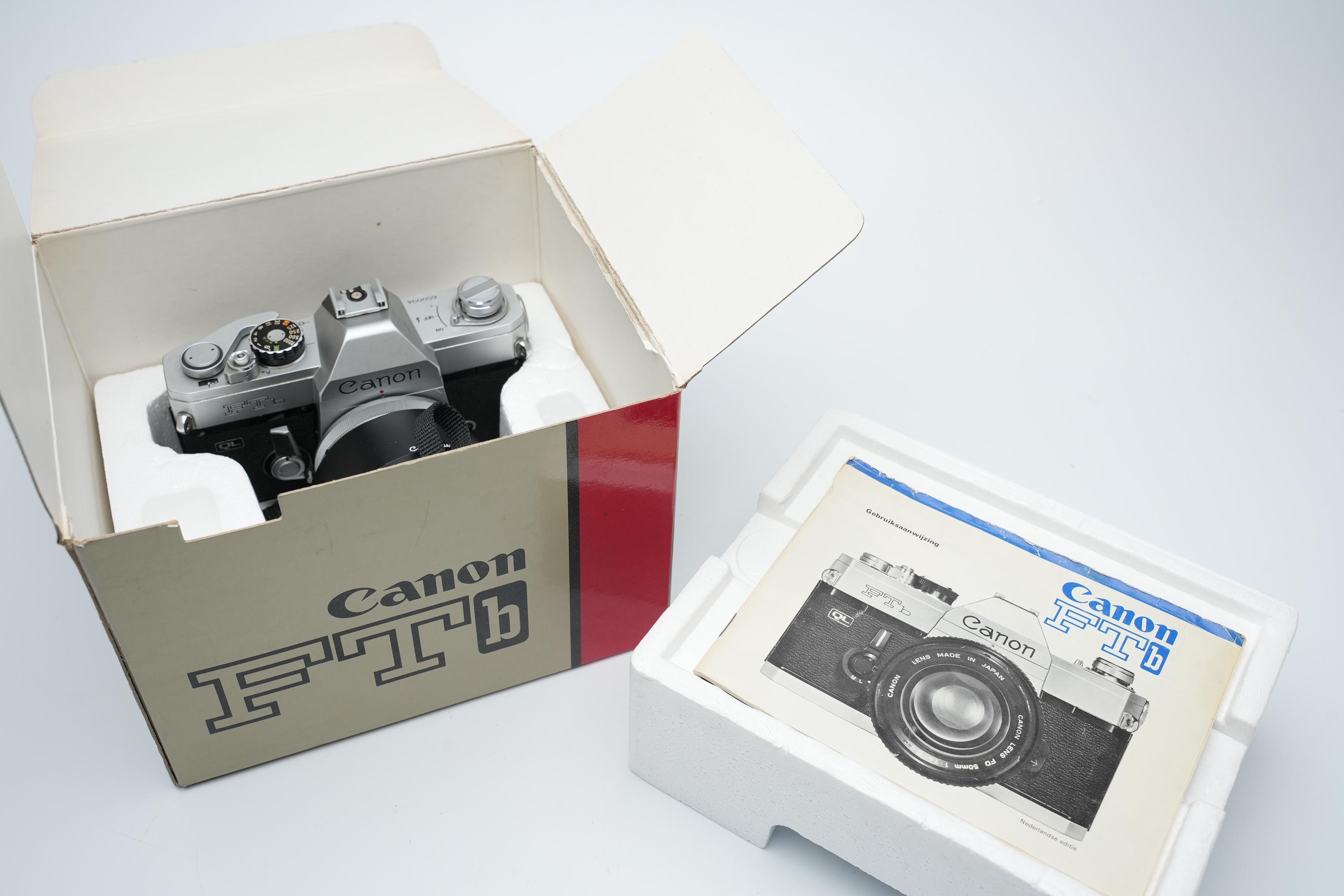 Canon Ftb QL 35mm SLR Camera With Canon FD 50mm F/1.8 Lens - 1970s