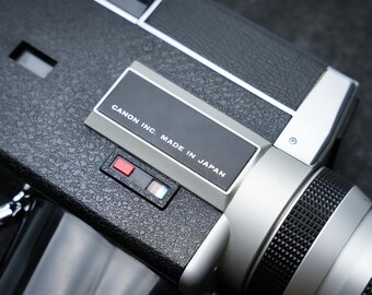 Canon 518 SV Super 8 Camera, 1970s Modernist Design, F/1.8 Canon