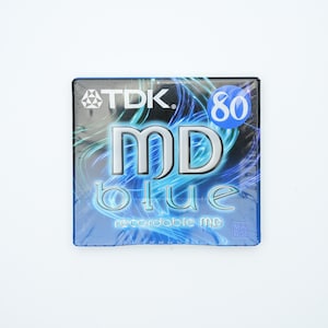 TDK MiniDisc Blue – 80 Minutes of Rewritable Audio Storage in Iconic 90s Style