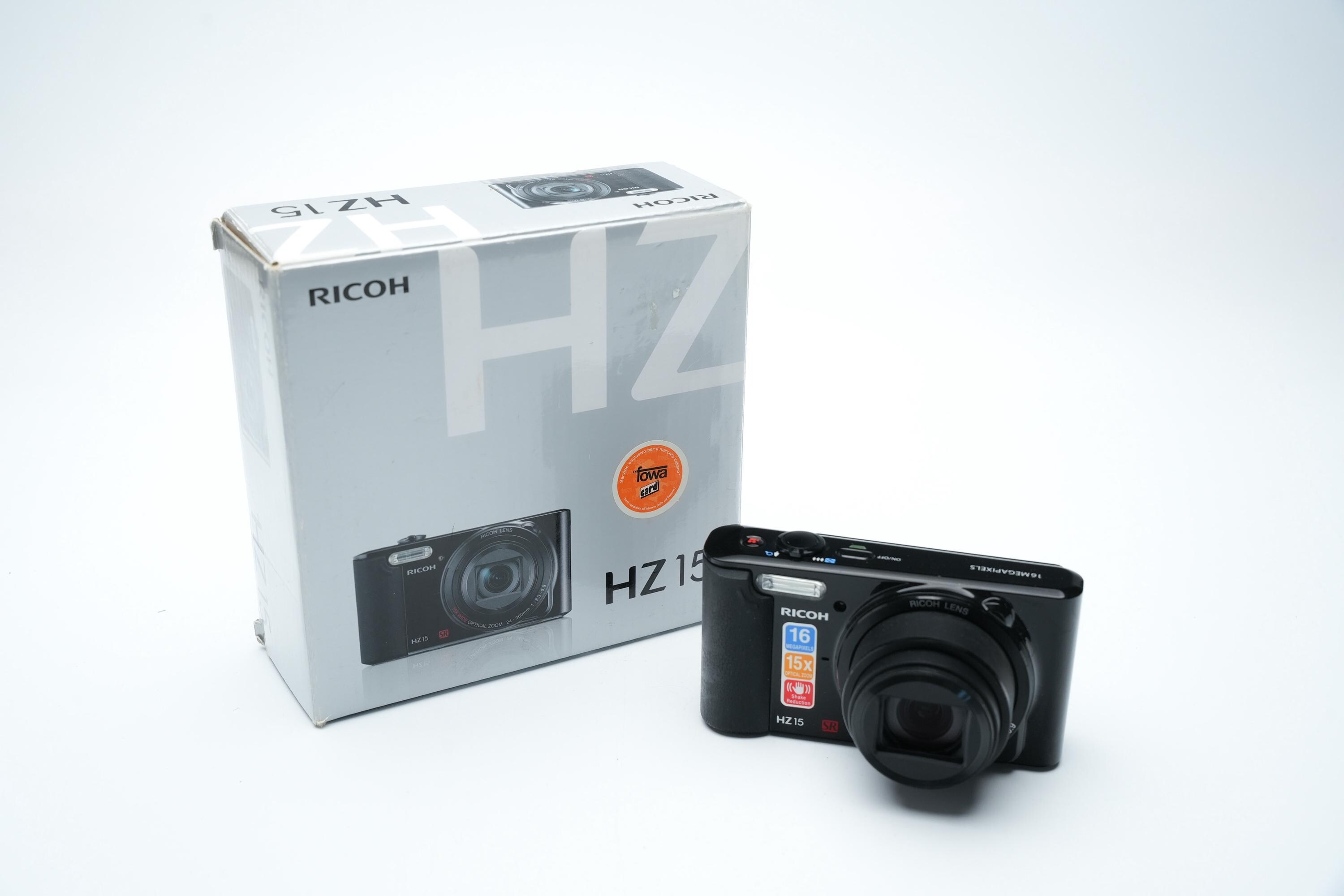 Ricoh HZ15 Digital Camera – Black, 16MP CCD, 15x Zoom 24–360mm, HD