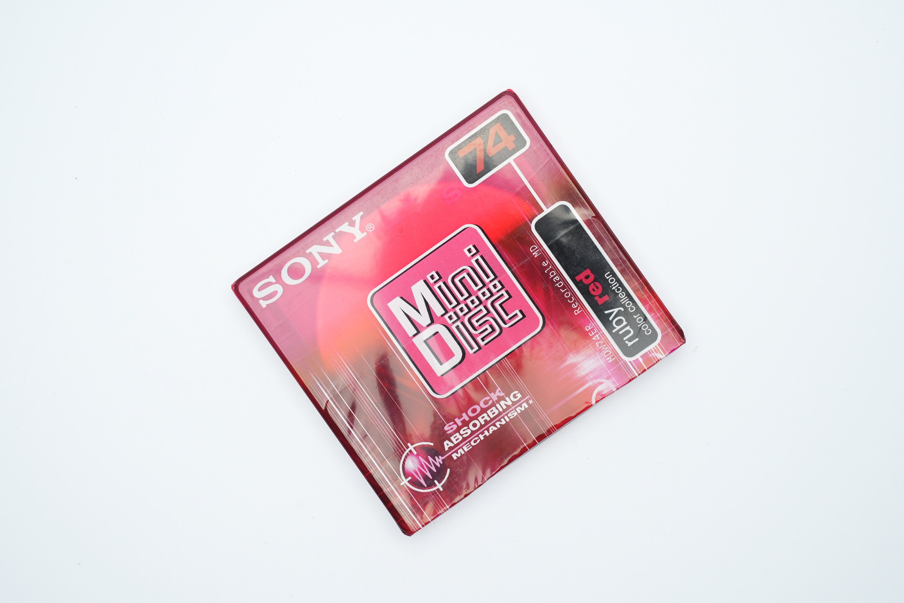 36 Mini Disques Sony Bianca 1ère Génération - 74 Min - Couleurs Assorties (rouge, Bleu, Jaune, Vert) Avec étuis