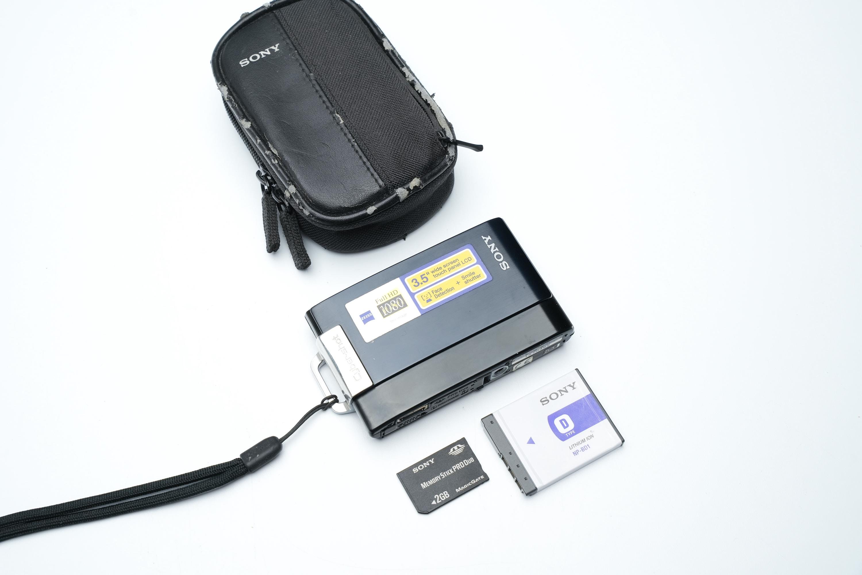 Sony Cyber-shot DSC-T200 Digital Camera – Black, 8.1MP CCD, 5x