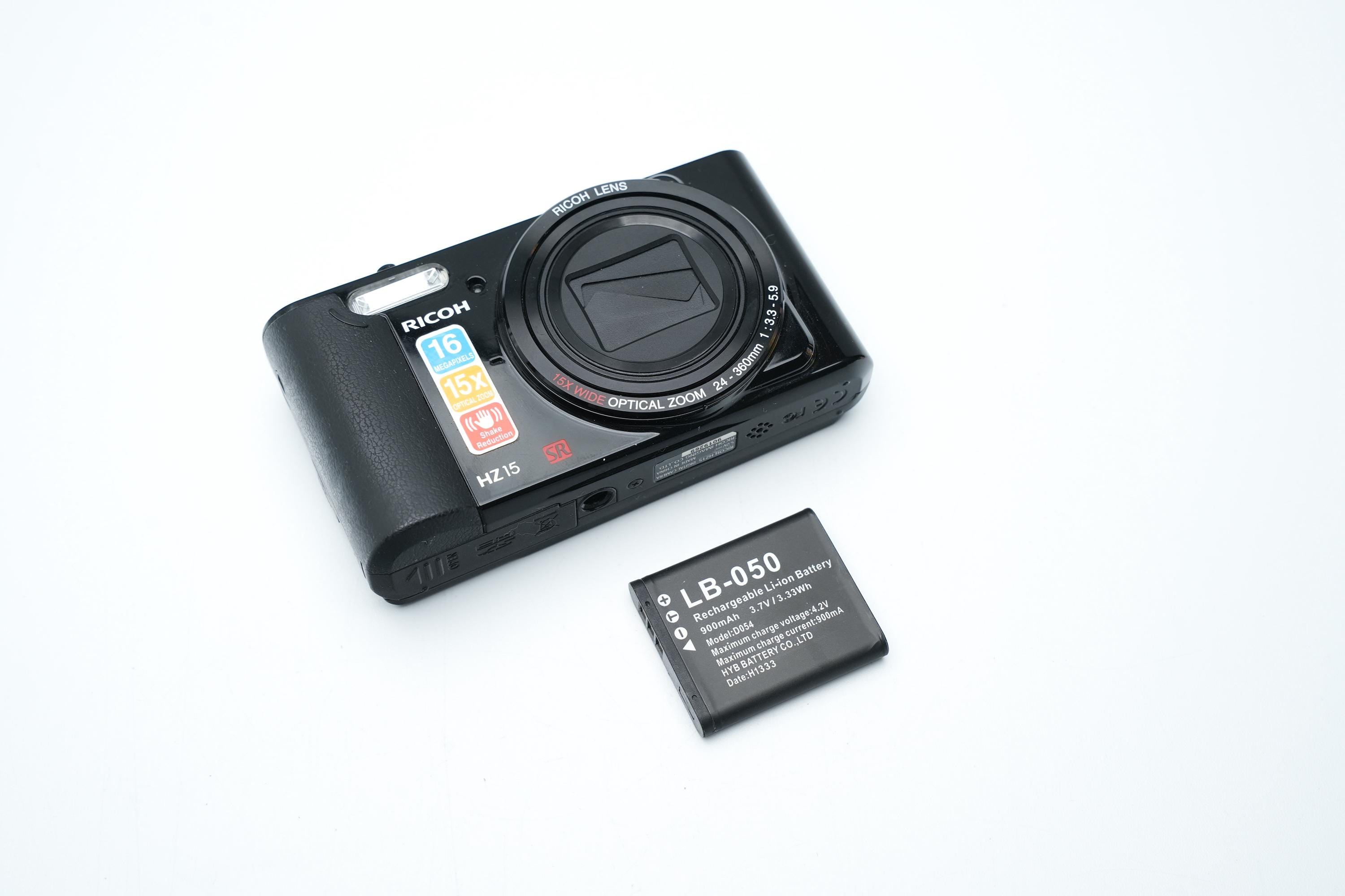 Ricoh HZ15 Digital Camera – Black, 16MP CCD, 15x Zoom 24–360mm, HD