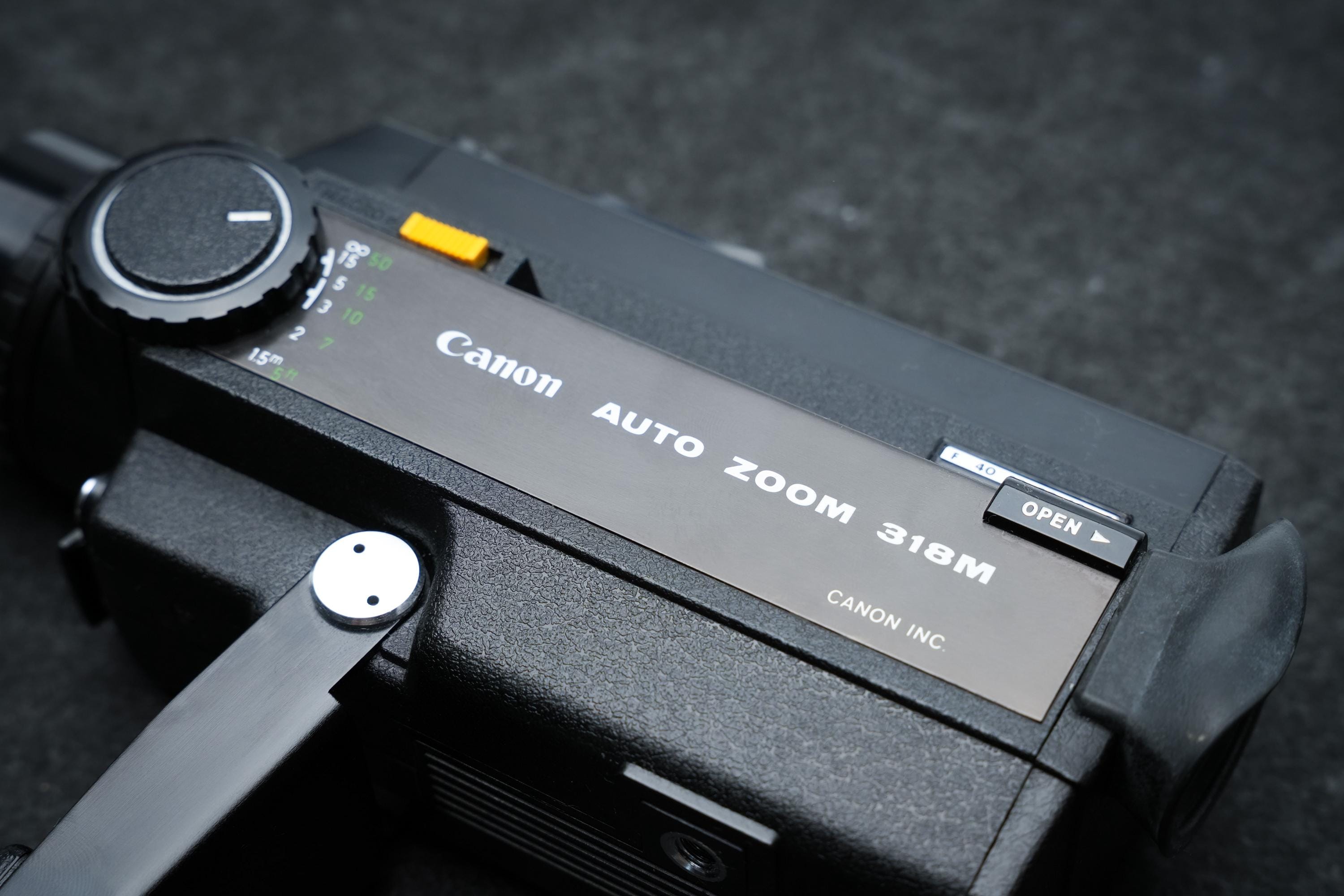 Canon Auto Zoom 318M Super 8 Camera, Rare Black Version, F/1.8