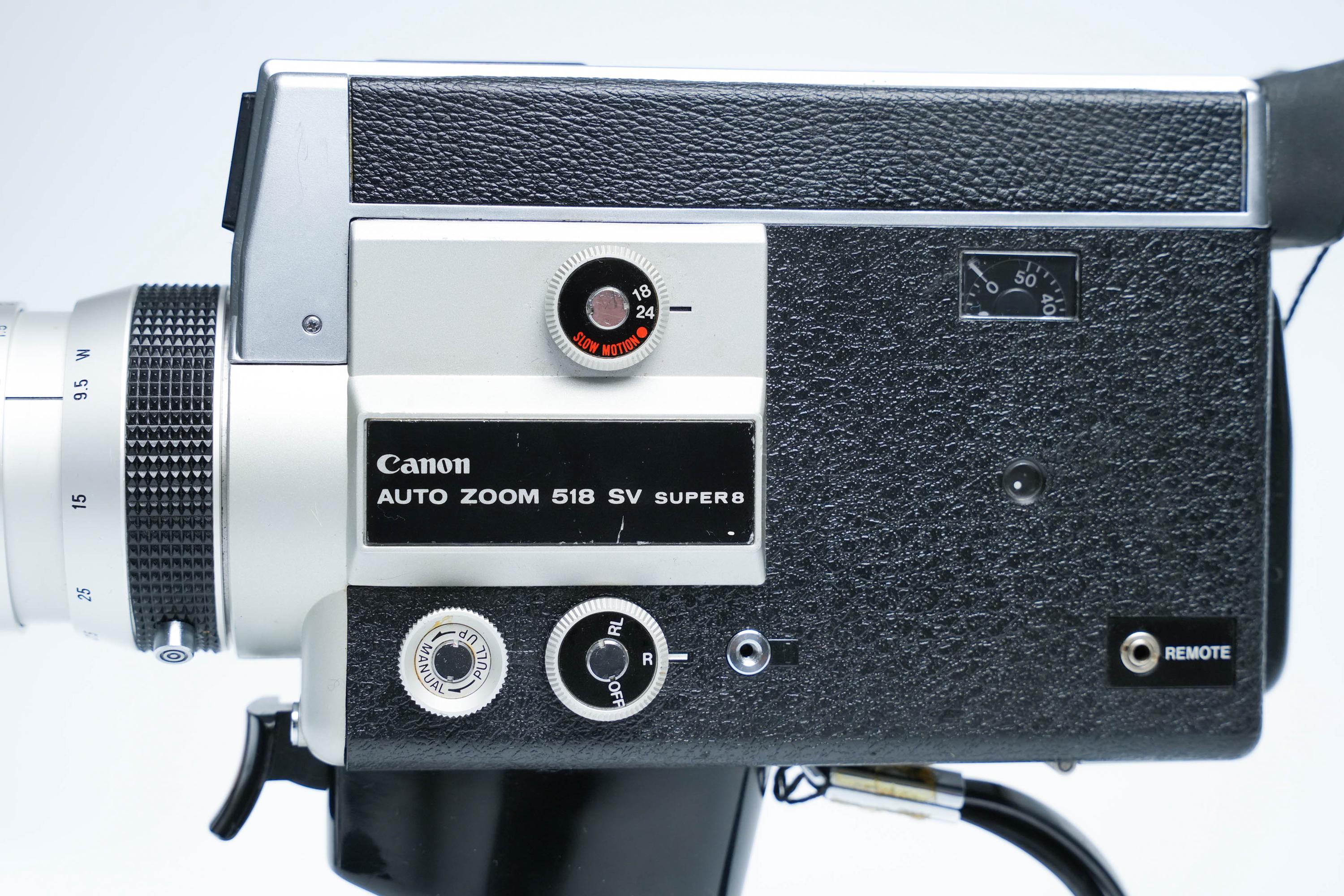 Canon Auto Zoom 518 SV – Caméra Super 8 de 1972, objectif f/1.8
