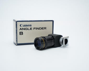 Canon Angle Finder B, visor en ángulo recto, Canon FD, aumento 1.25x, macro y arquitectura, accesorio vintage