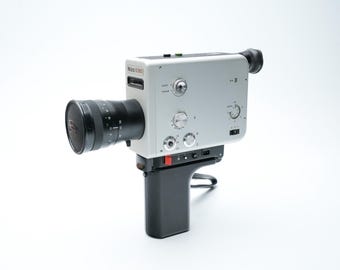 Braun Nizo 801 Macro Super 8 Camera – White, Schneider 7–80mm F