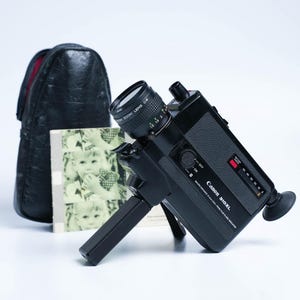 Fotocamera Canon 310XL Super 8 + obiettivo 8,5-25,5 mm f/1.0 – Potente fotocamera vintage con manuale e borsa