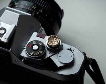 Handmade Engraved Soft Release Button – Vintage & Modern Camera Accessory