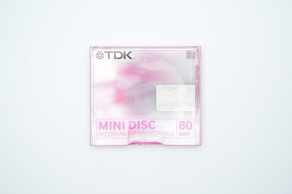 TDK MiniDisc 80 minuten Roze – Recordable MD Nieuw in Verpakking – Zeldzame Vintage