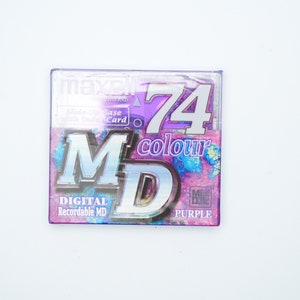 Maxell MiniDisc Purple – 74-Minute Rewritable Audio Disc in Striking Purple