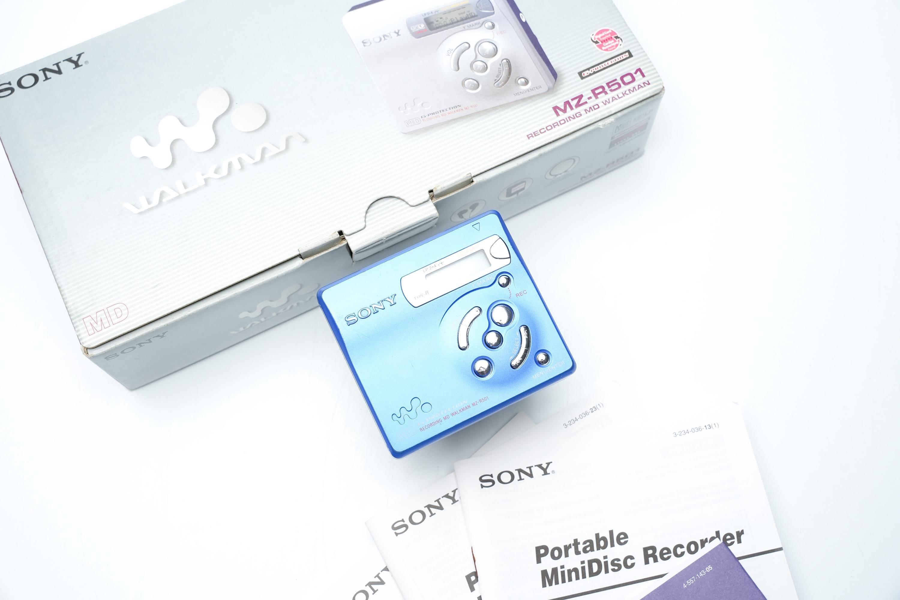 Card R501 Buy Sony MZ-R501 Minidisc Walkman – Recording MD Walkman – Blue – With ...